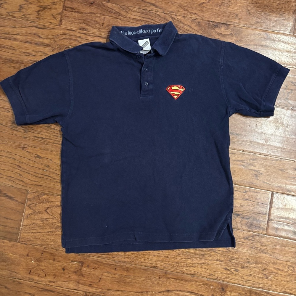 Vintage 2000 Superman Polo Shirt Warner Bros Studio Store | Smal